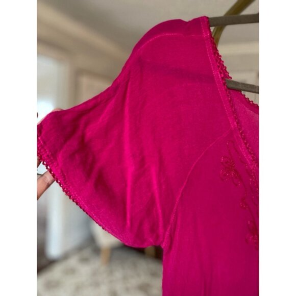 Cottagecore Embroidered Dress LaceUp Festival Barbie Easter Beach Lightweight - Picture 3 of 7